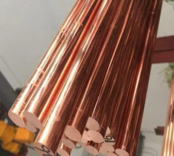 Permukaan yang dipoles 99,9% tembaga merah Diameter 10-50mm C11000 batang tembaga padat untuk konstruksi