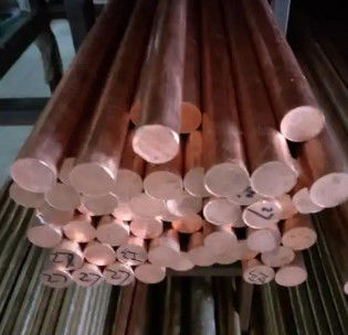 Permukaan yang dipoles 99,9% tembaga merah Diameter 10-50mm C11000 batang tembaga padat untuk konstruksi
