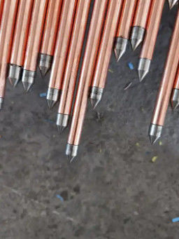 Konduktivitas tinggi Ground Rod tembaga ground bar 0.1-50mm atau ukuran khusus Untuk Earthing System