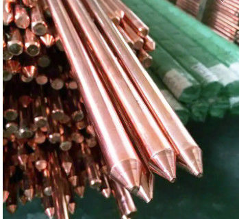 Konduktivitas tinggi Ground Rod tembaga ground bar 0.1-50mm atau ukuran khusus Untuk Earthing System