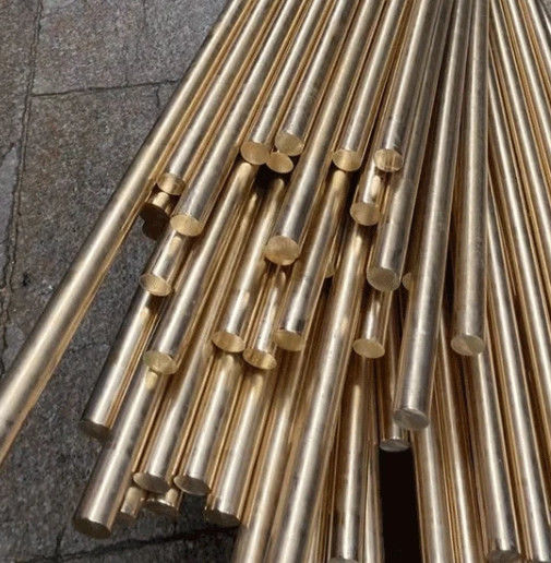 Kekerasan Tinggi Beryllium Tembaga Alloy Rod Round Bar 6mm - 200mm Untuk Industri Elektronik